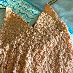 🪷Urban Outfitters / Staring at Stars Peachy Pink Crochet Maxi Dress🪷